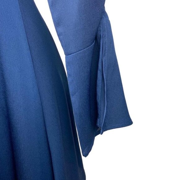 THE FIFTH LABEL Tie Neck Long Sleeve Dress Sz XS Blue - Picture 4 of 8